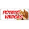 Signmission POTATO WEDGES BANNER SIGN fried baked idaho french fries flavored food B-120 Potato Wedges - alternate 1
